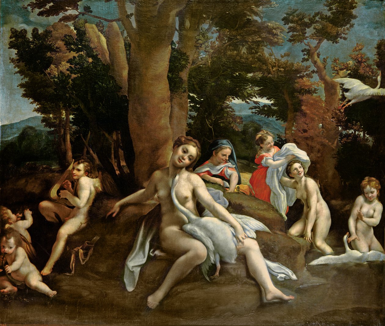 Leda e o cisne de Antonio da Correggio