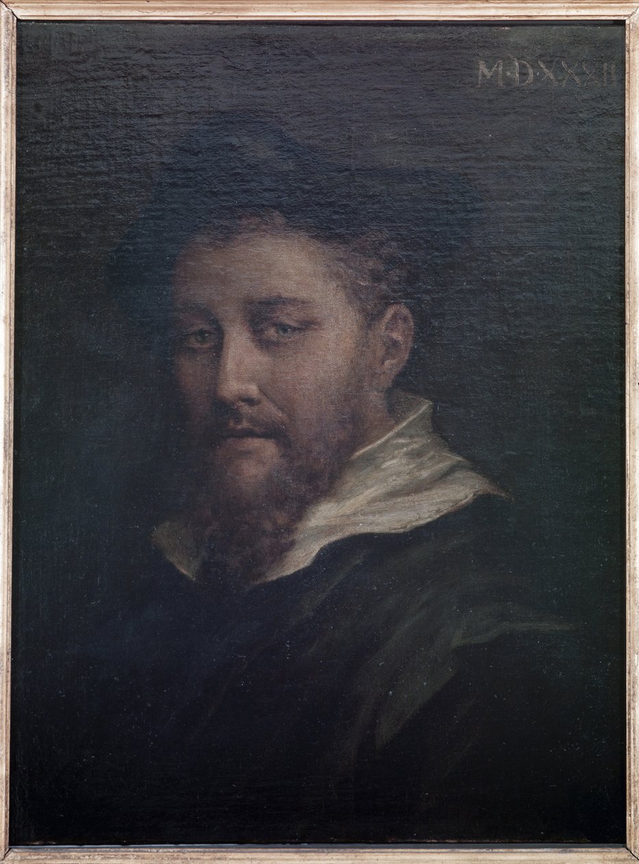 Retrato que se presume ser do artista, 1532 de Antonio da Correggio