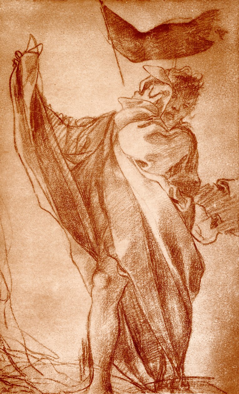 Design para uma figura de apóstolo para a Catedral Dome em Parma de Antonio da Correggio
