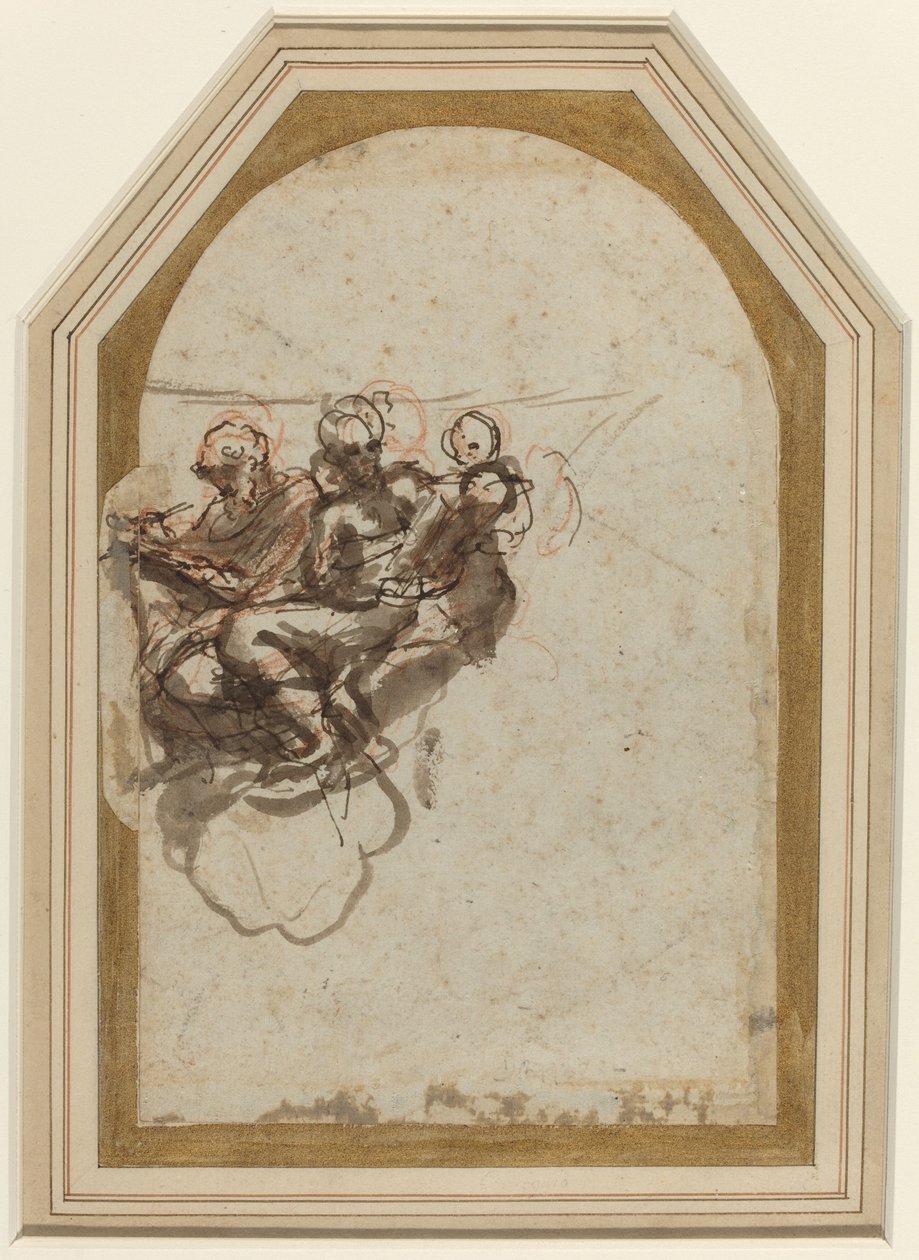 São Mateus e São Jerônimo [verso] de Correggio