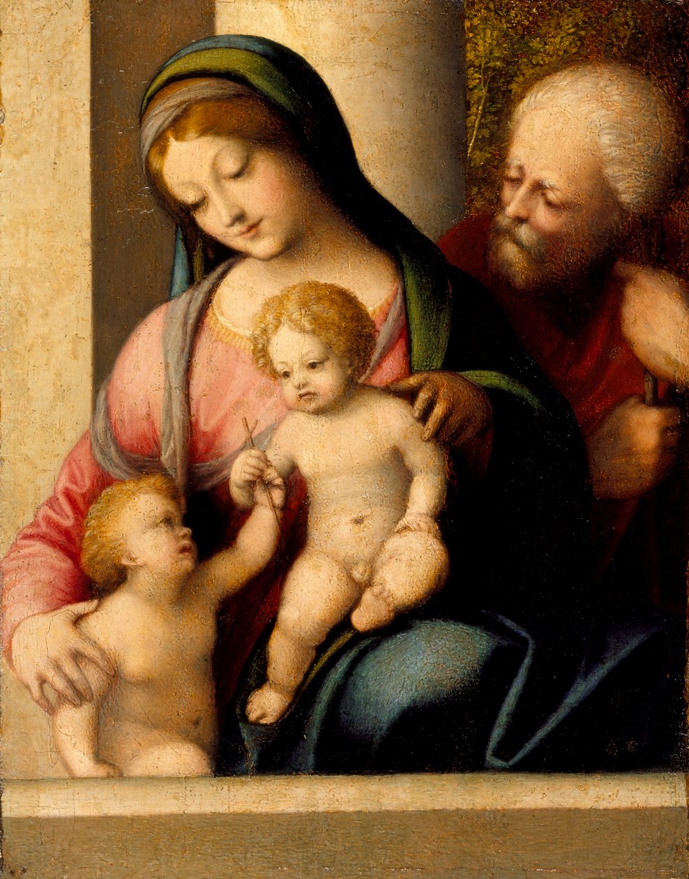 A Sagrada Família com o Menino São João Batista, c.1515 de Antonio da Correggio