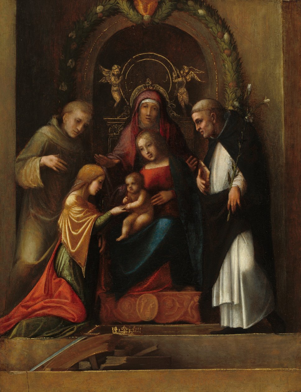O Casamento Místico de Santa Catarina, 15101515. de Correggio