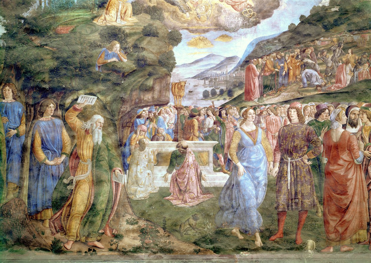 A Adoração do Bezerro de Ouro, da Capela Sistina de Cosimo Rosselli