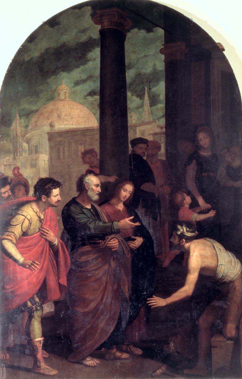 São Pedro e São João curando um aleijado de Cosimo Gamberucci or Gambaruccio