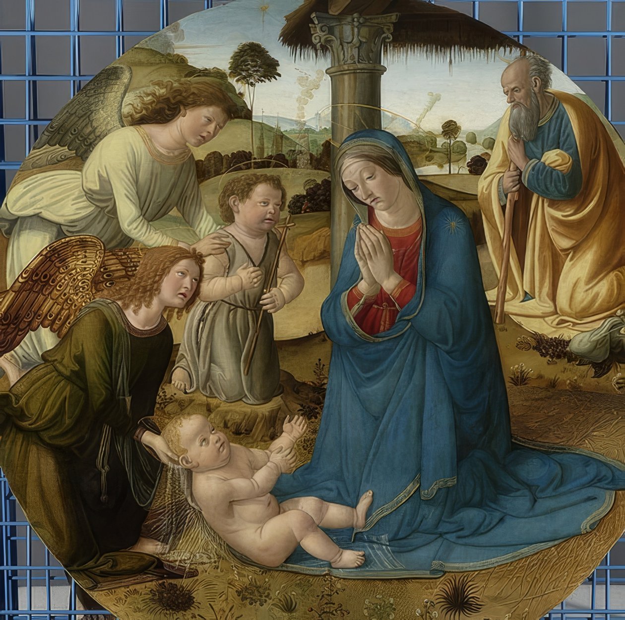 A adoração da criança. Aprox. 1485-1507 de Cosimo Rosselli