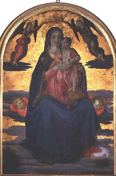 Madonna and Child (tempera no painel) de Cosimo Rosselli
