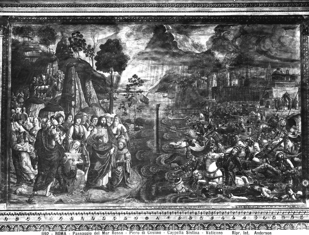 O Cruzamento do Mar Vermelho, da Capela Sistina de Cosimo Rosselli