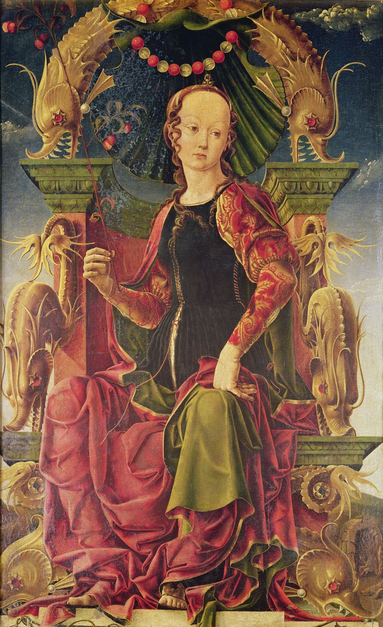A Musa, c.1455-60 (óleo com têmpera de ovo) de Cosimo Tura
