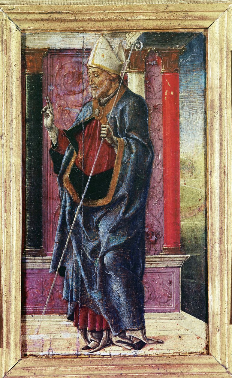 Saint Maurelio, c.1480 (óleo a bordo) de Cosimo Tura