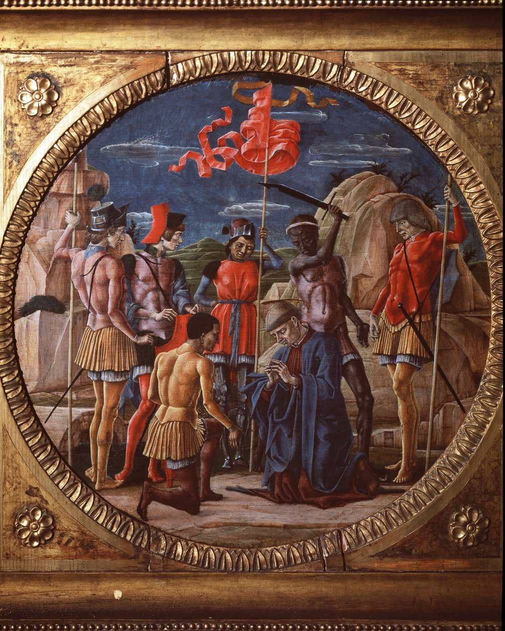 O martírio de São Maurelio de Edessa - óleo sobre painel de Cosimo Tura