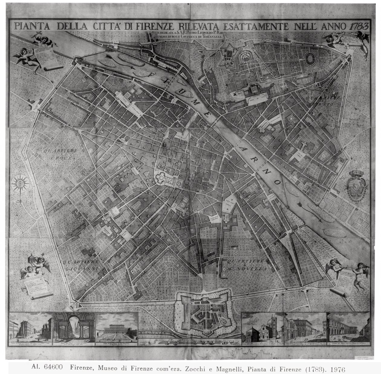 Plano da cidade de Florença, 1783 de Cosimo Zocchi