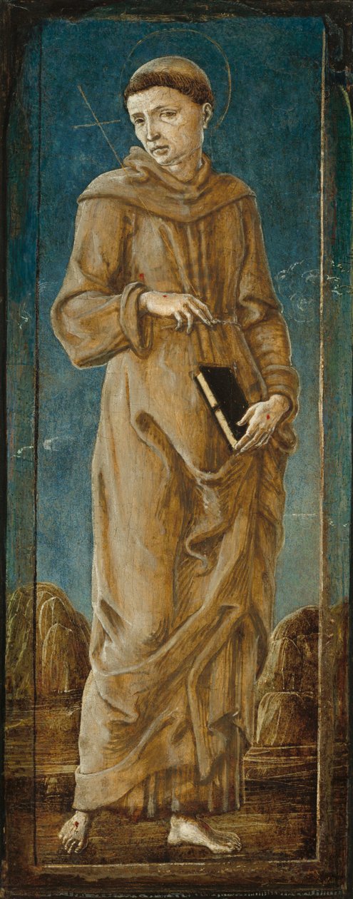 São Francisco [painel da extrema esquerda], c. 14701480. de Cosmè Tura