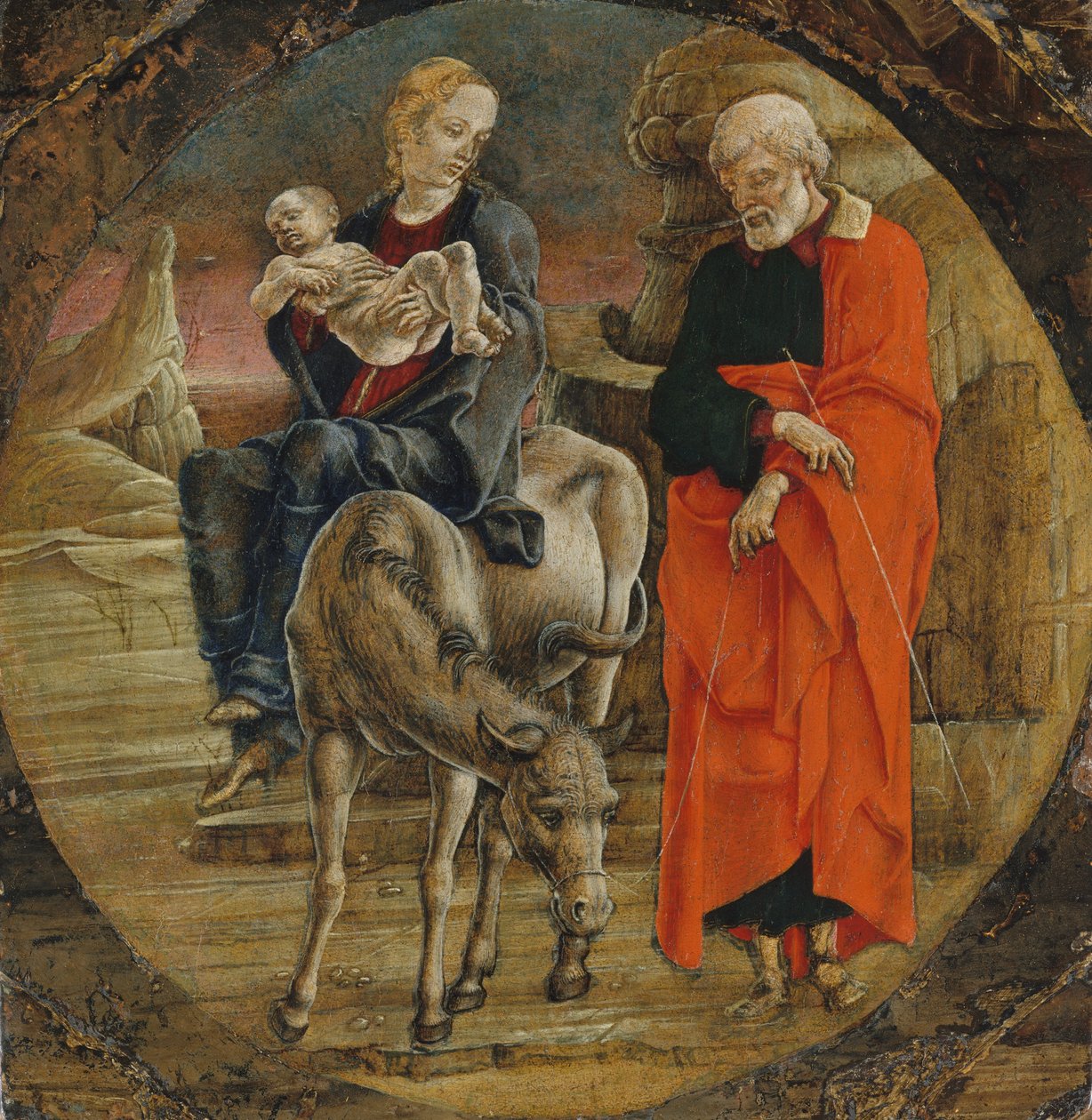 A fuga para o Egito, na década de 1470. de Cosmè Tura