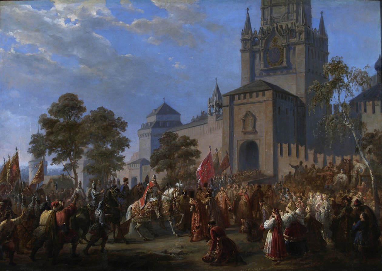 O levante nacional de Kuzma Minin e o conde Dmitry Pozharsky, 1856 de Cosroe Dusi