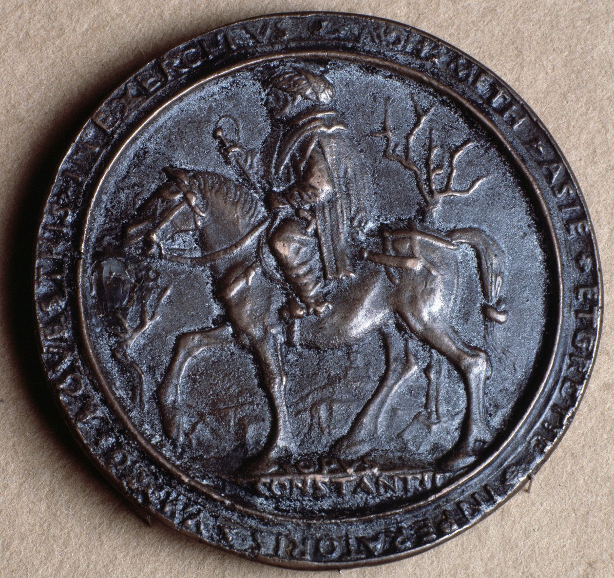 Mehmet II, o Conquistador (medalha de bronze de Costanzo da Ferrara