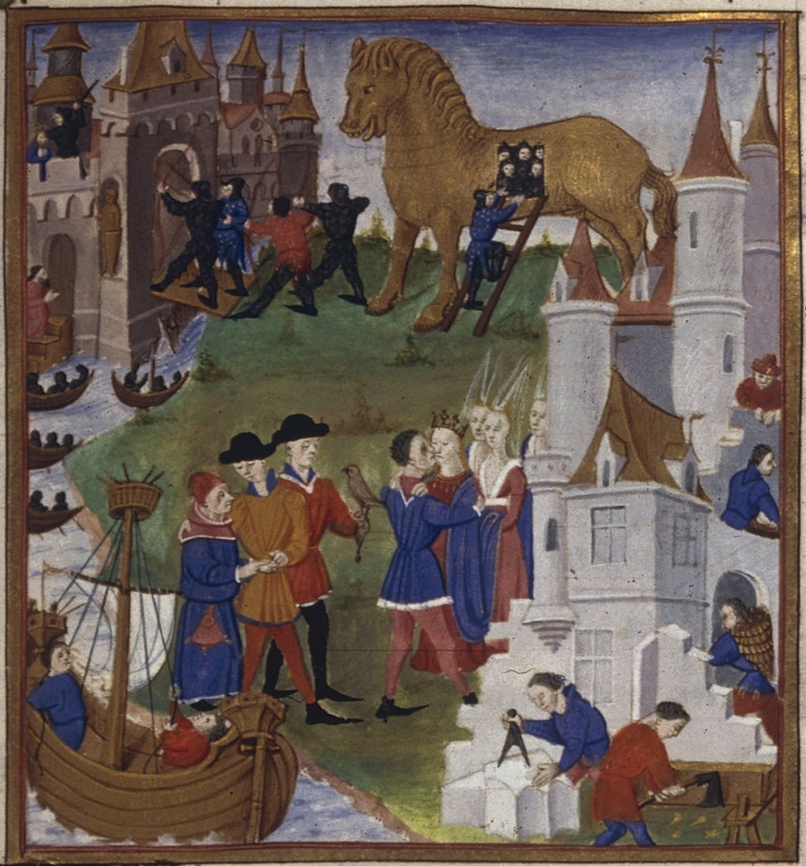 Ilustração para a Epopéia Eneida de Virgílio, 1450-1499 de Coëtivy Master