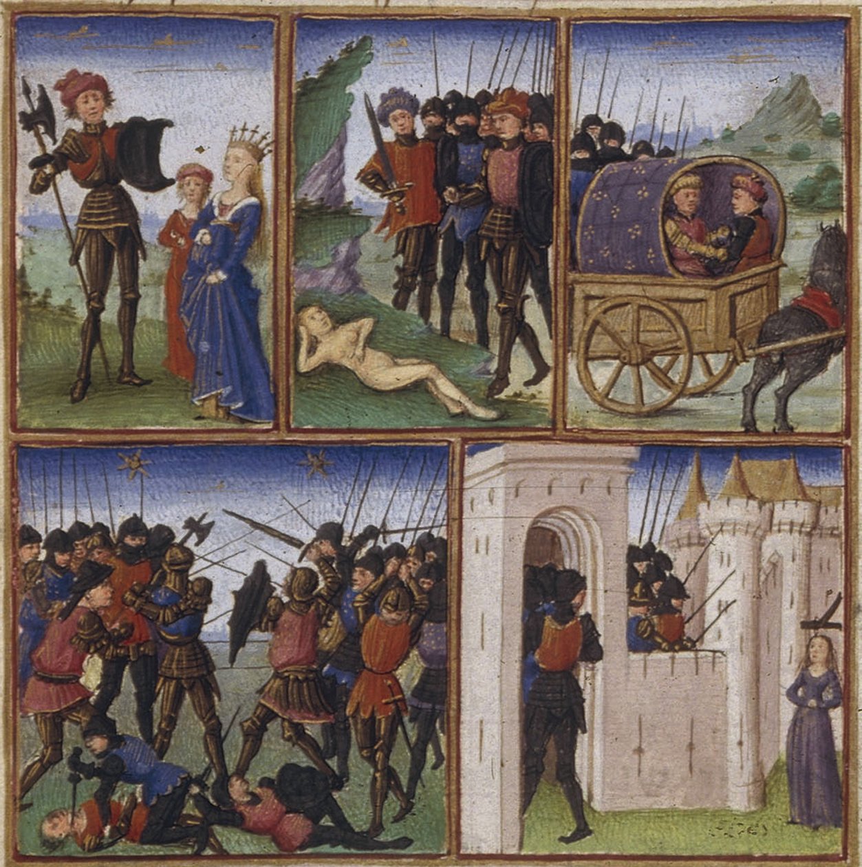 Ilustração para a Epopéia Eneida de Virgílio, 1450-1499 de Coëtivy Master