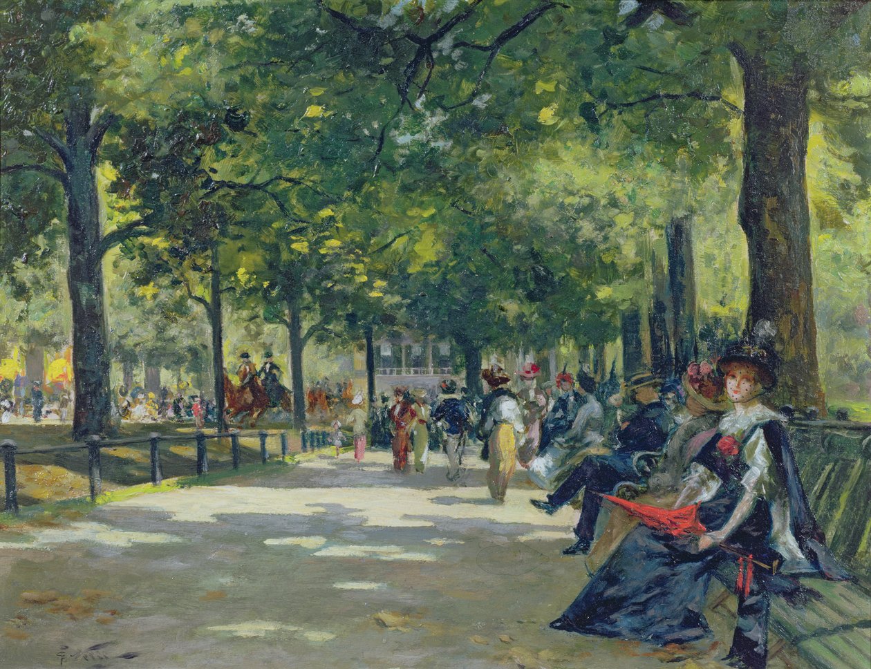 Hyde Park, Londres (óleo sobre tela) de Count Girolamo Pieri Nerli