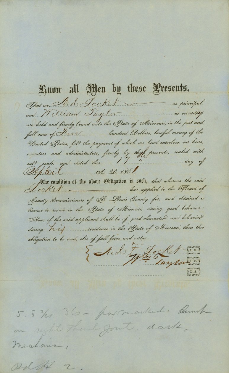 Ned Medalhão Livre Negro Bond de County Court of St.Louis