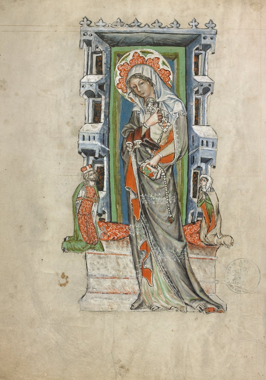 Santa Hedwig da Silésia com o Duque Ludwig I de Liegnitz e Brieg e Duquesa Agnes de Court workshop of Duke Ludwig I of Liegnitz and Brieg