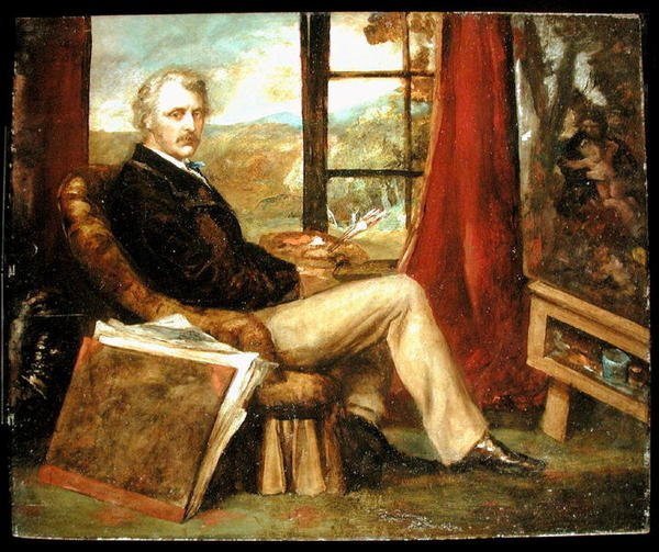 Auto-retrato (óleo sobre painel) de Coutts Lindsay