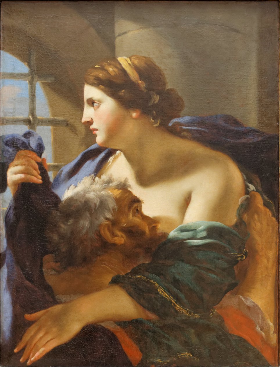 Caridade romana por Mellin Louvre RF 1985-81 n01 de Coyau