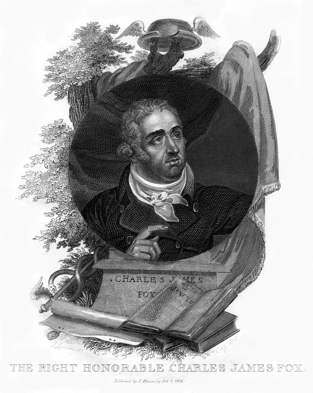 Charles James Fox, político britânico do whig, 1815. de Craig