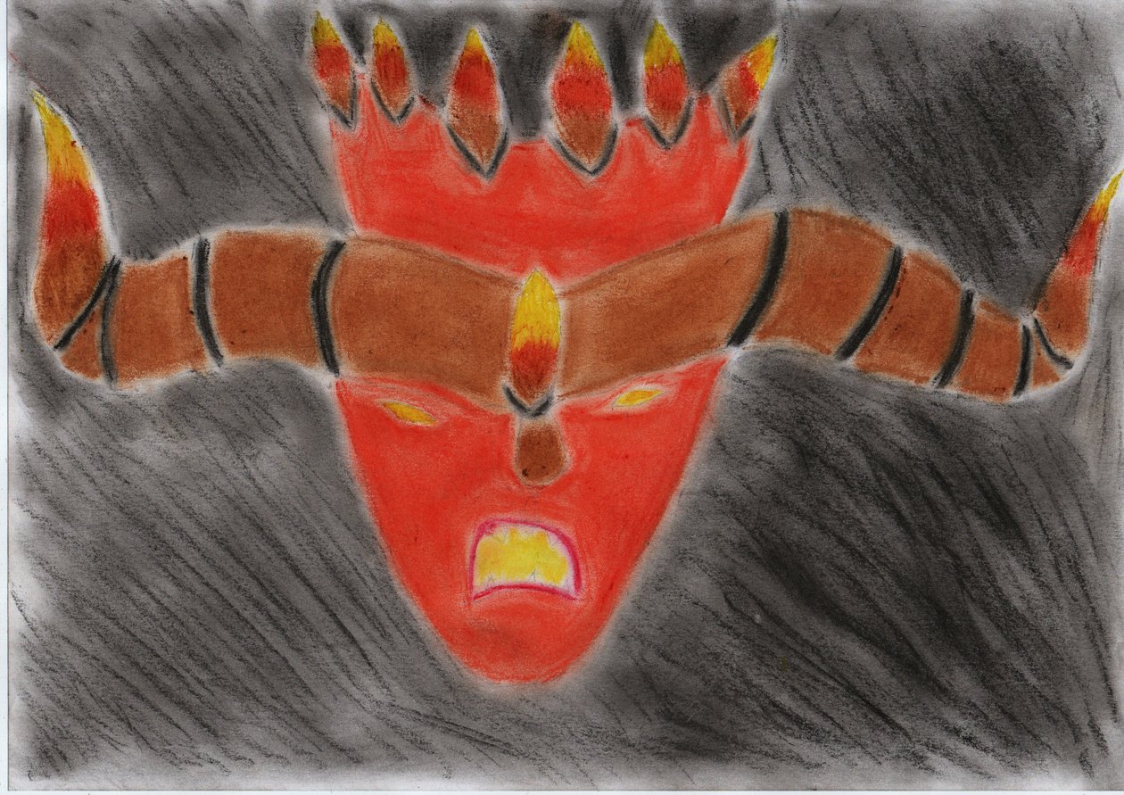 Monstro de fogo de Crazy Artist