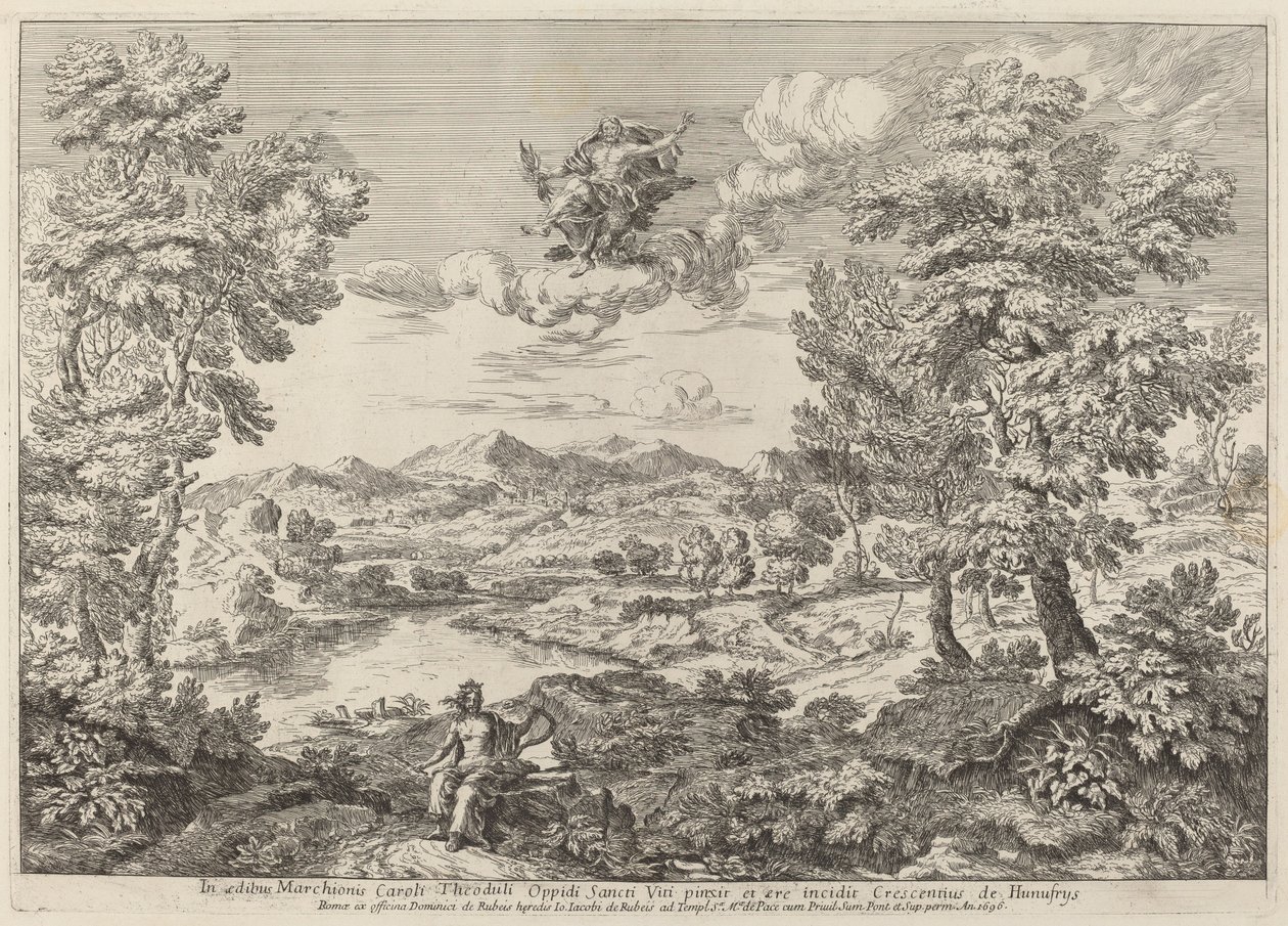 Júpiter em uma paisagem de Crescenzio Onofri