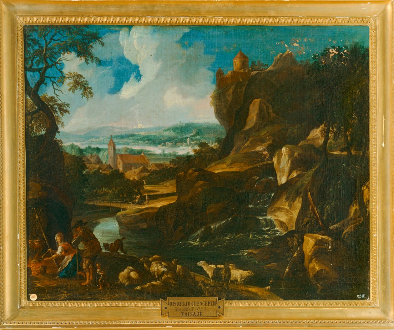 "Paisagem com aldeia de Crescenzio Onofri