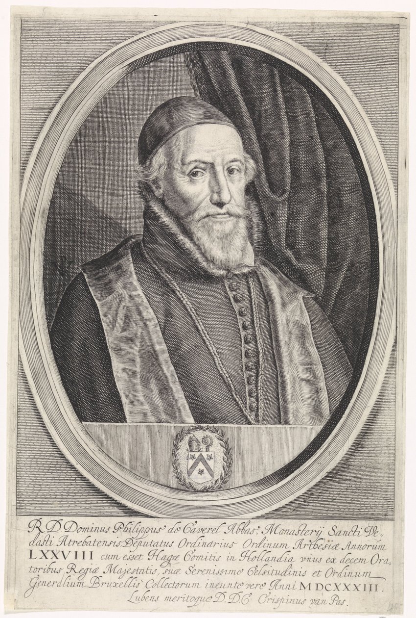 Retrato Philippe Caverel de Crispijn van de Passe