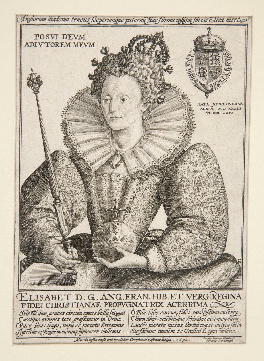 Elizabeth, Rainha da Inglaterra de Crispijn de Passe the Elder