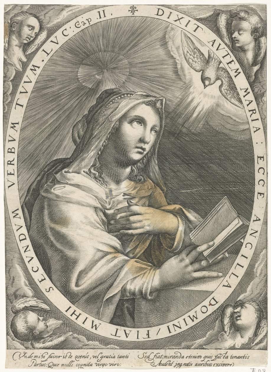 Anunciação (Virgem Maria) de Crispijn van de Passe (I)