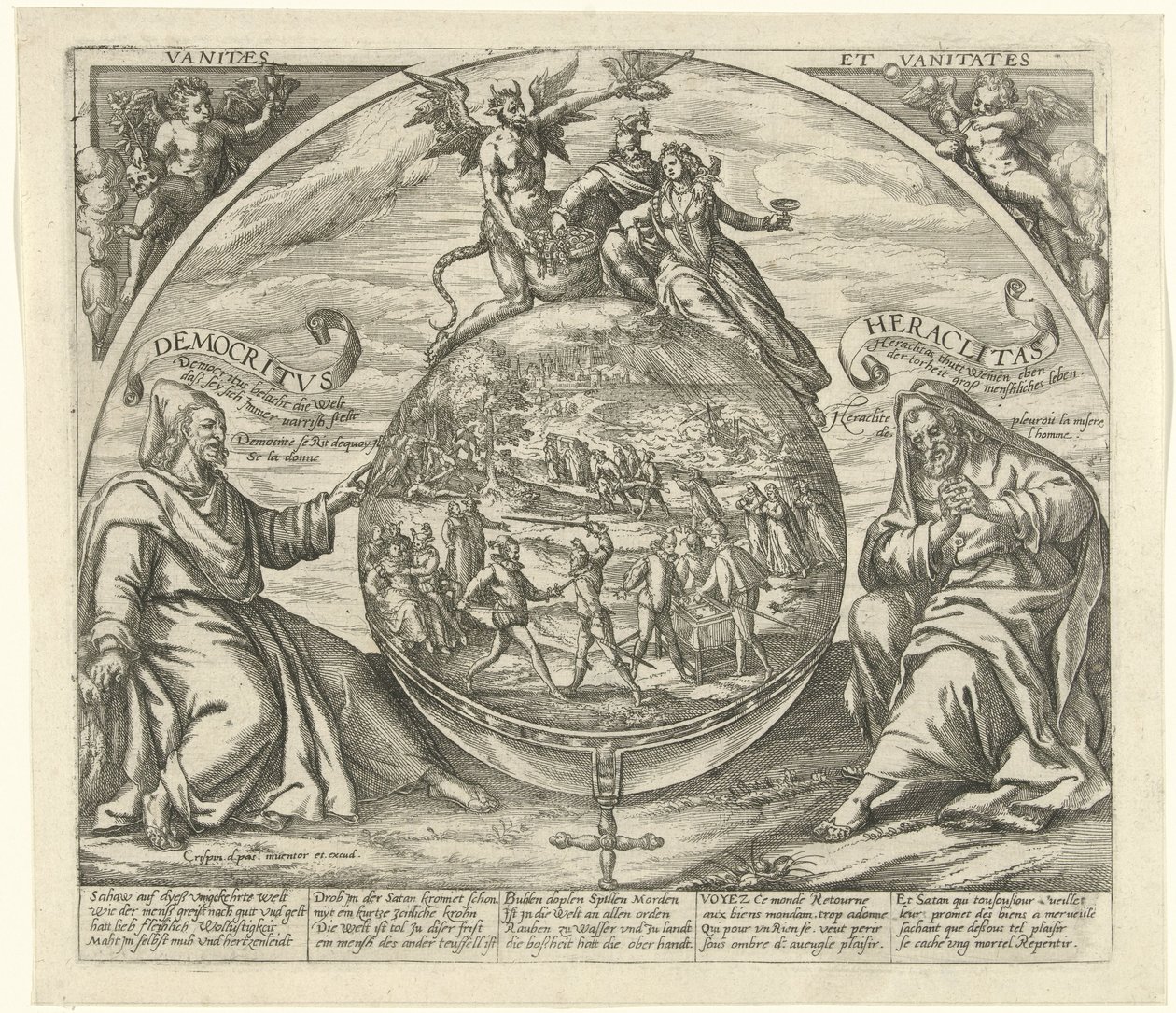 O mundo de pernas para o ar
Vanitæs et Vanitates (título sobre o objecto) de Crispijn van de Passe (I)