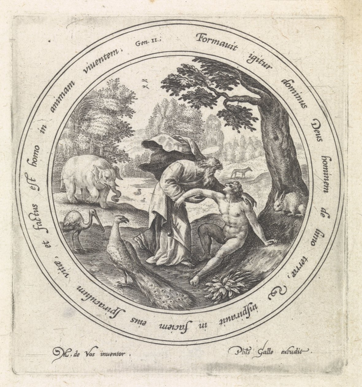A Criação de Adão História de Adão e Eva (título da série) de Crispijn van de Passe (I)