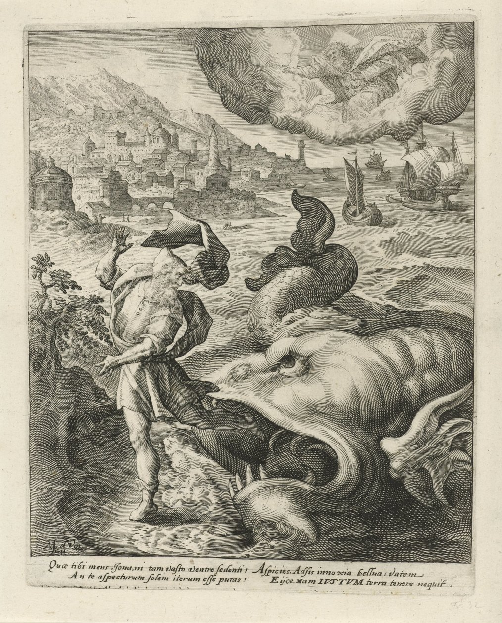 O peixe cospe Jonas na terra História de Jonas (título da série) de Crispijn van de Passe (I)