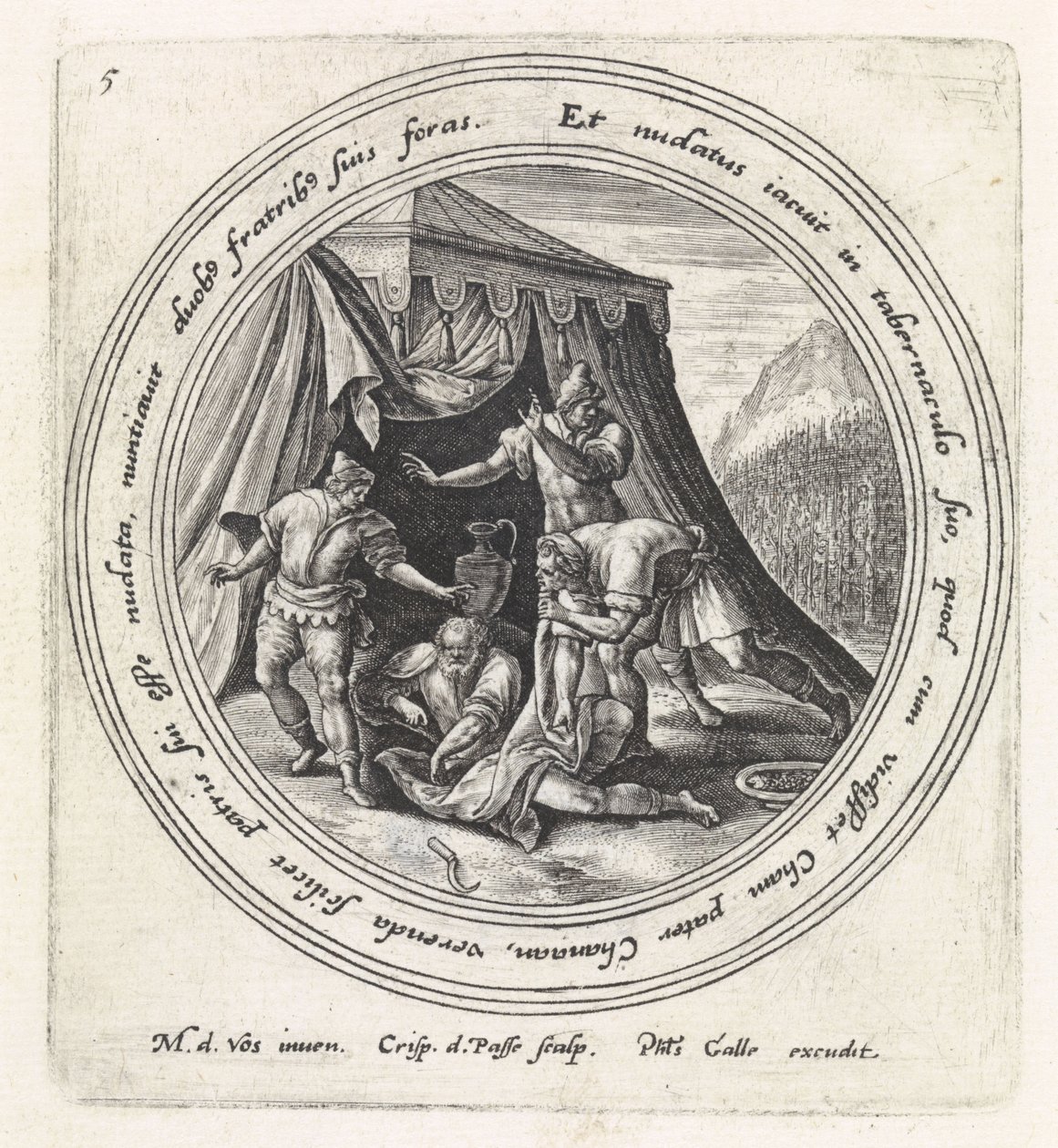 A embriaguez de Noé História de Noé (título da série) de Crispijn van de Passe (I)