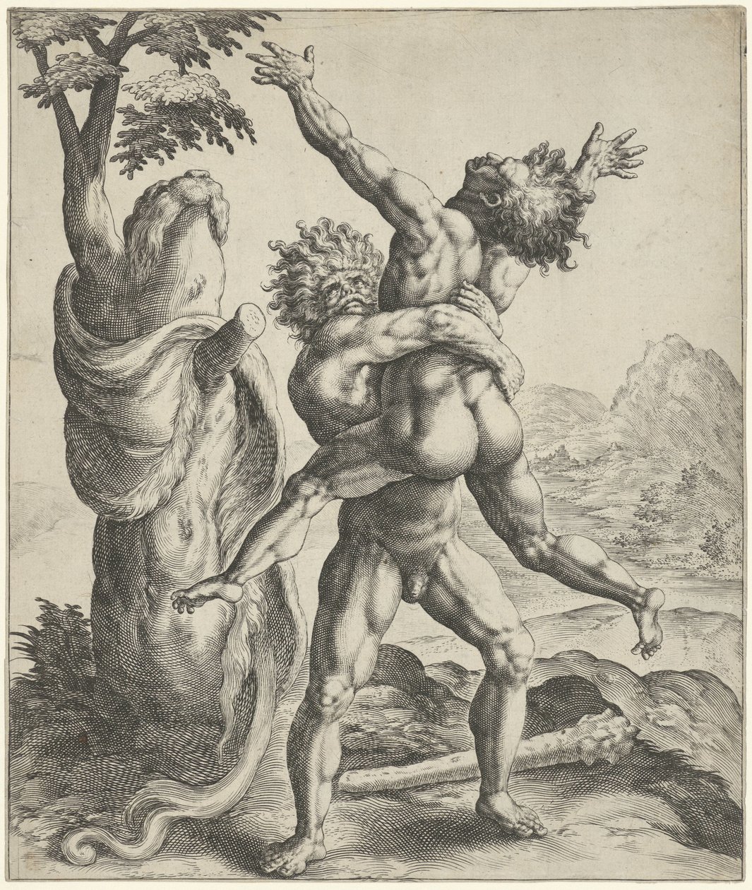 Hércules luta com Antaeus de Crispijn van de Passe (I)