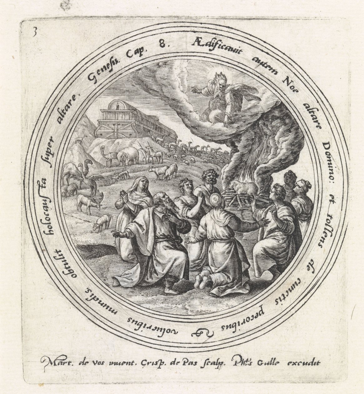 O sacrifício de Noé
História de Noé (título da série) de Crispijn van de Passe (I)