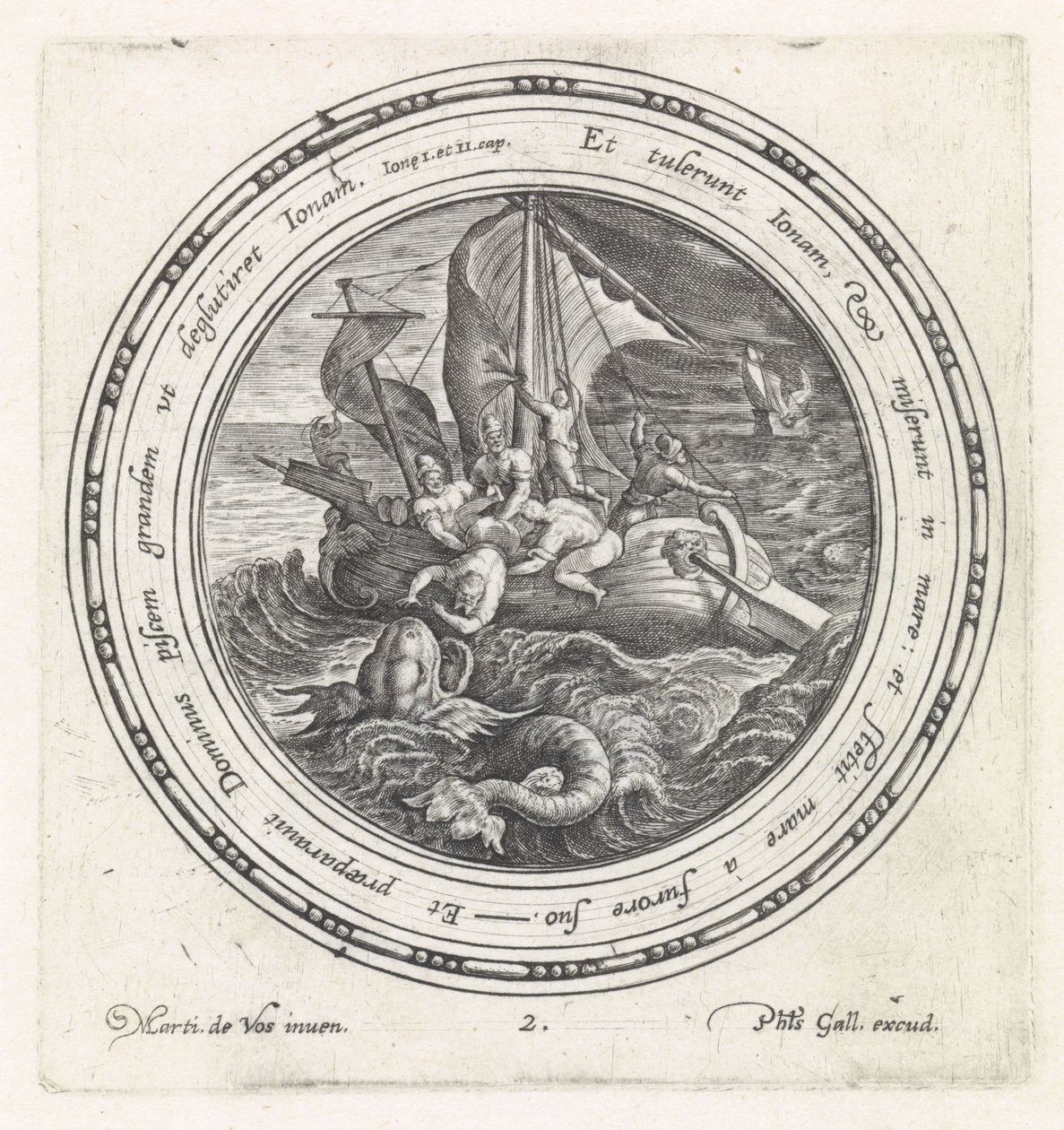 Jonas é jogado ao mar pelos marinheiros História de Jonas (título da série) de Crispijn van de Passe (I)