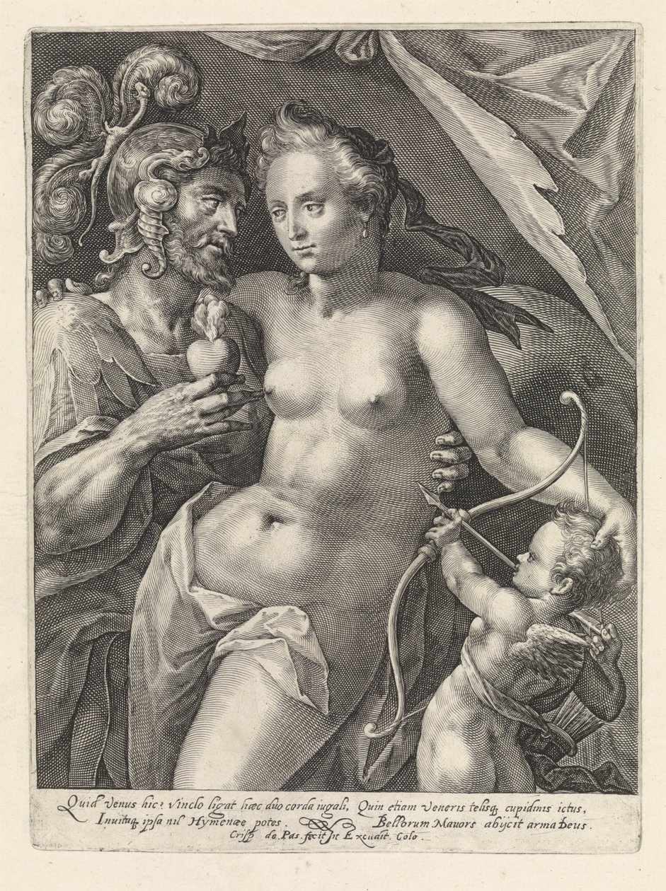 Marte e Vénus
Deuses e deusas como amantes (título da série) de Crispijn van de Passe (I)
