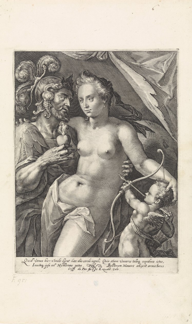Marte e Vénus
Deuses e deusas como amantes (título da série) de Crispijn van de Passe (I)