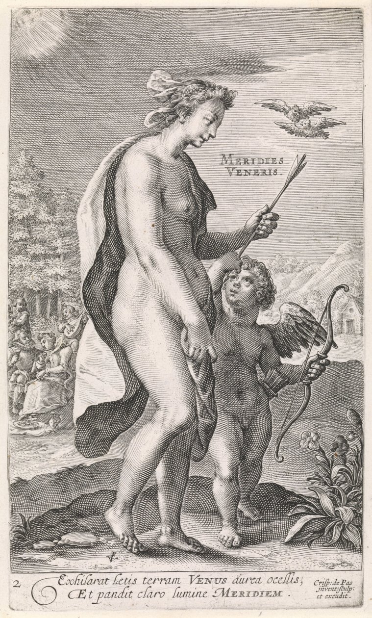 Tarde
Meridies Veneris (título sobre o objecto)
As quatro vezes do dia (título da série) de Crispijn van de Passe (I)