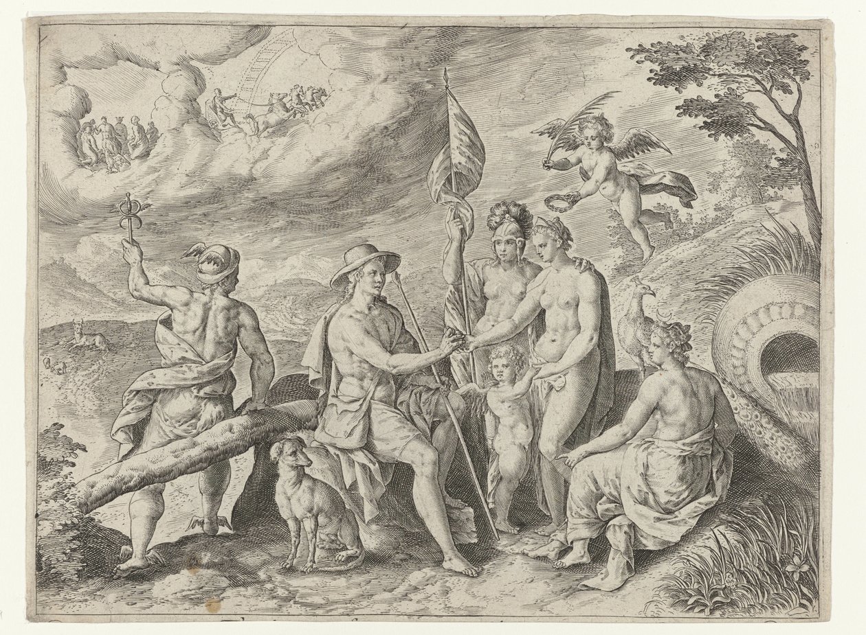 Julgamento de Paris
Metamorfoses por Ovid (título da série) de Crispijn van de Passe (I)