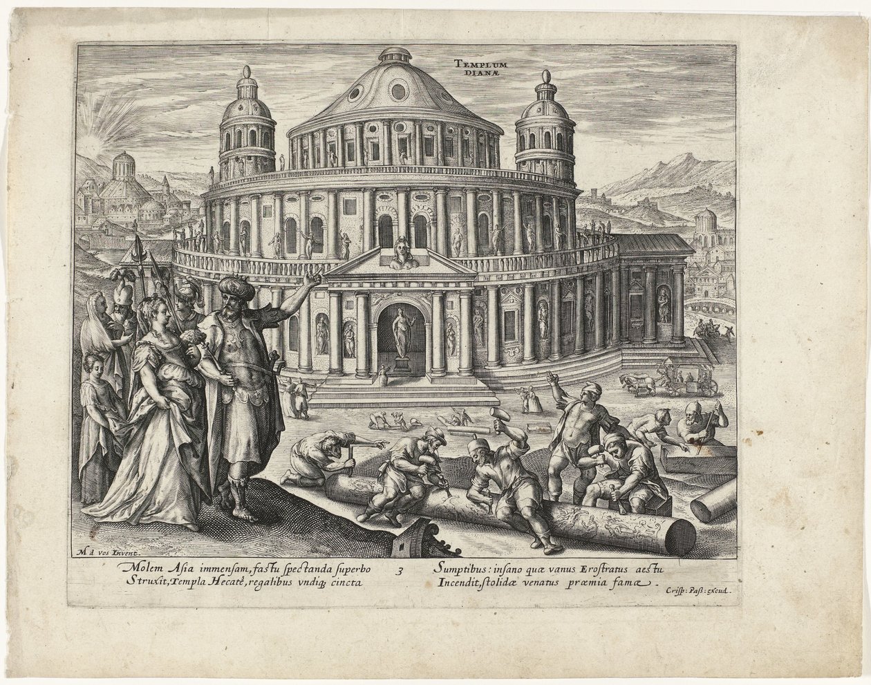Templo de Diana em Éfeso
As sete maravilhas do mundo (título da série) de Crispijn van de Passe (II) (attributed to)