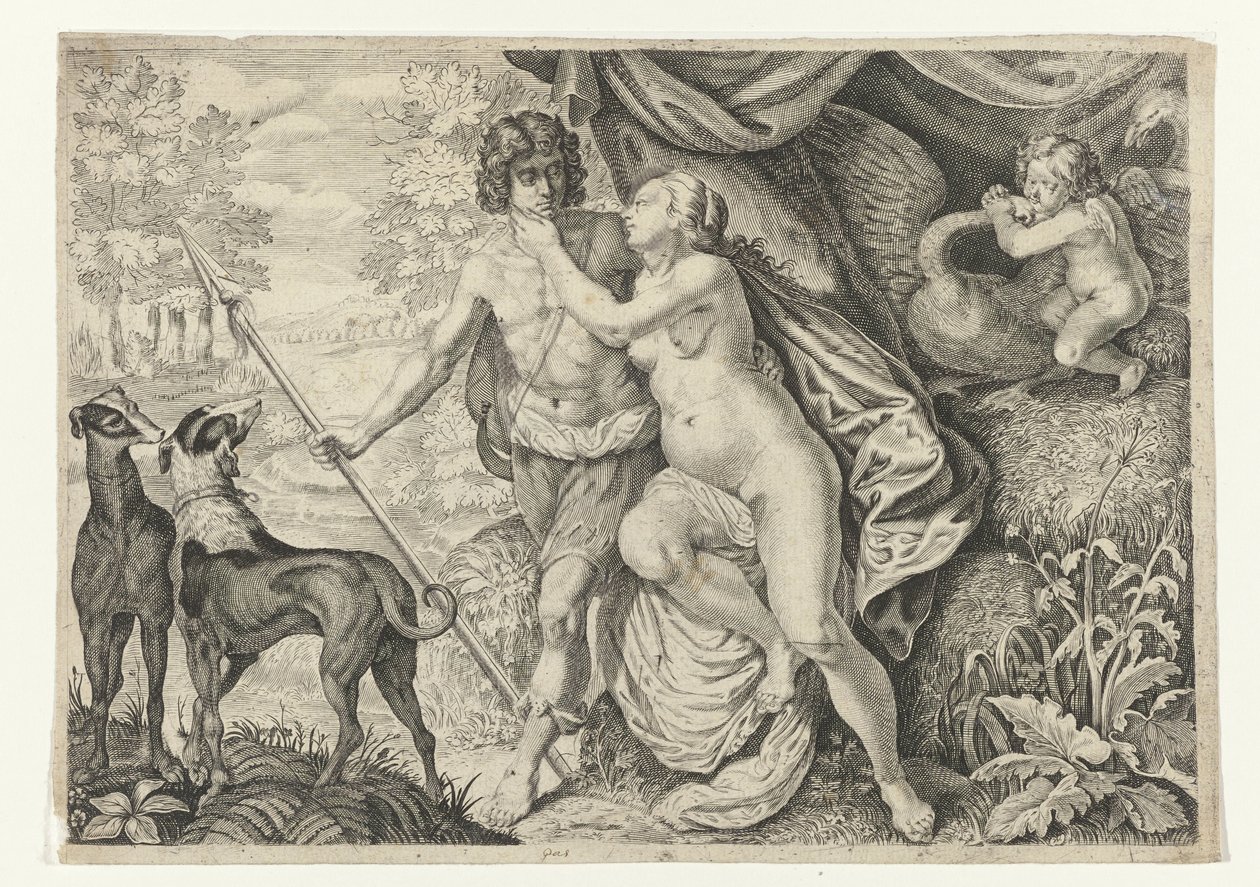 Vénus e Adónis
Metamorfoses por Ovid (título da série) de Crispijn van de Passe (II) (attributed to)