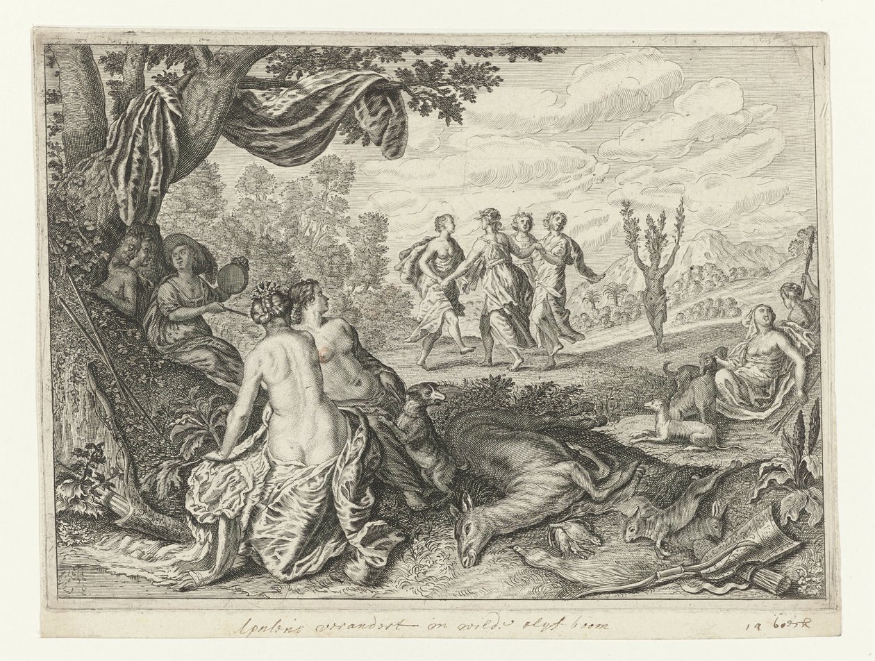 Pastor apuliano transformado em oliveira
Metamorfoses por Ovid (título da série) de Crispijn van de Passe (II) (workshop of)