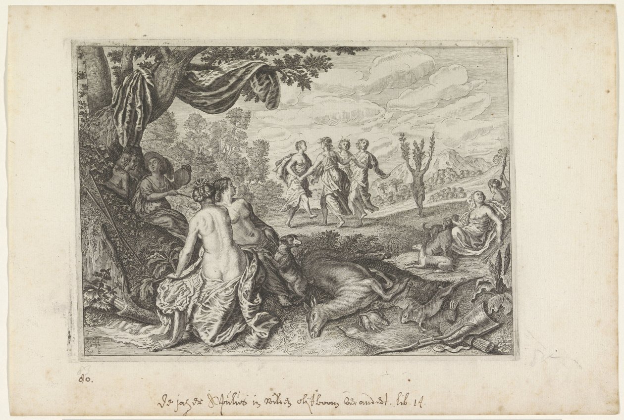 O Apulus transforma-se numa oliveira
Metamorfoses por Ovid (título da série) de Crispijn van de Passe (II) (workshop of)