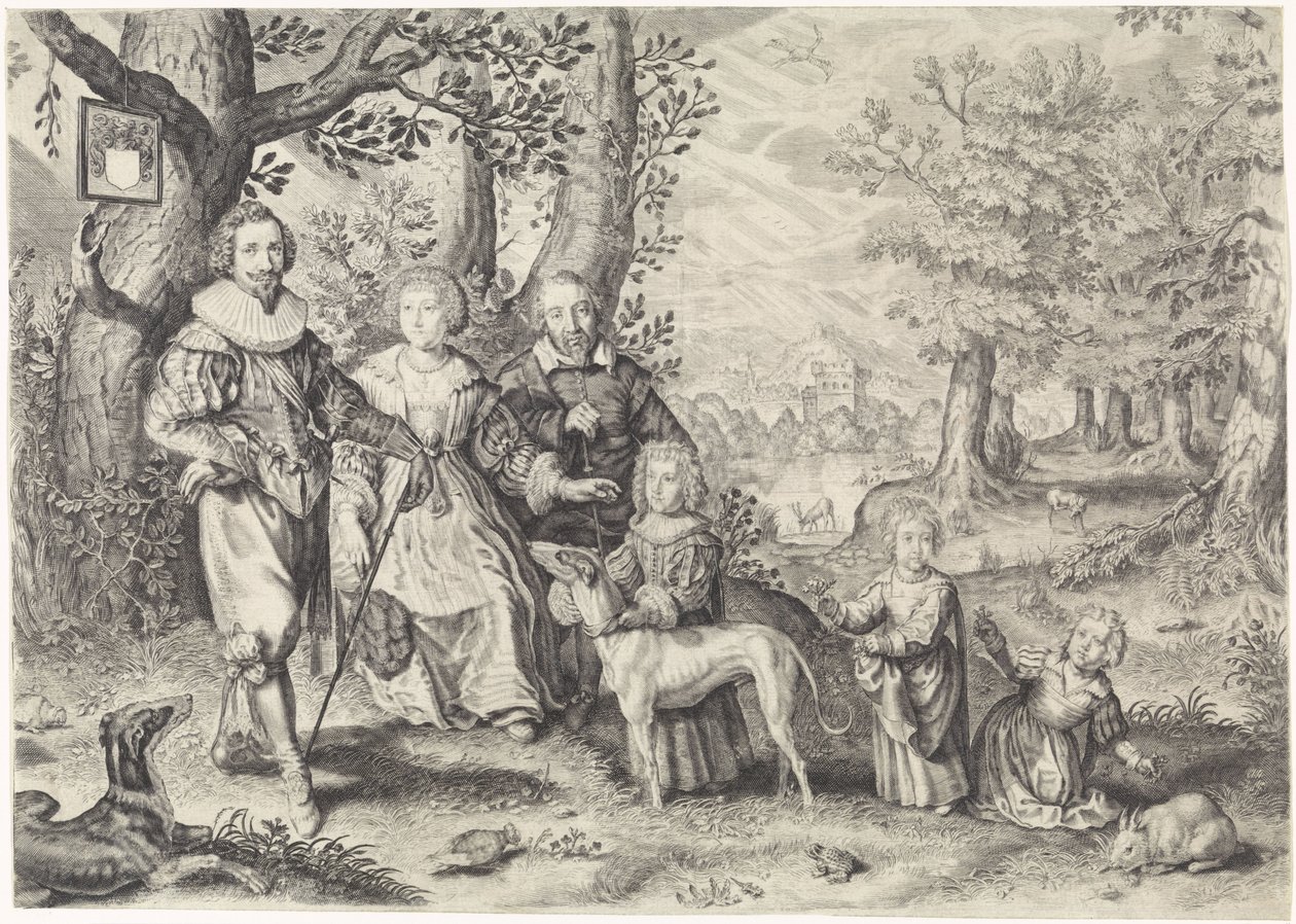 Retrato de Guy Michel Lejay e a sua família de Crispijn van de Passe (II)