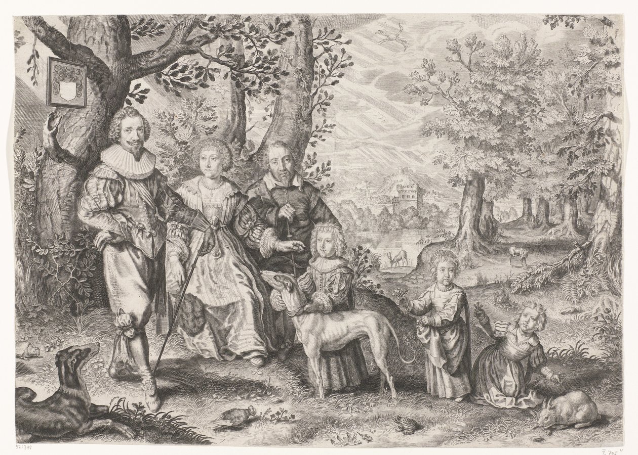 Retrato de Guy Michel Lejay e a sua família de Crispijn van de Passe (II)